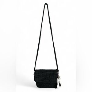 The Sak Crochet Flap Crossbody Bag in Ash